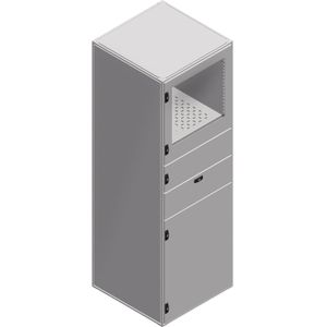 Schneider Electric Spacial SF PC kast, volledig gemonteerd, NSYSF16660PC (19 inch rek), Serverkast, Grijs