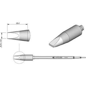 JBC - C470009 - Soldeerstift - Beitelvorm - 5,5 x 1,5 mm - Recht - Soldeeraccessoires
