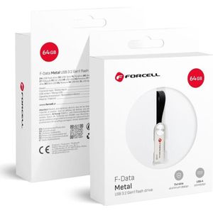 Forcell - F-Data Metal - USB-stick - Zilver - 64GB - USB 3.2 Gen 1
