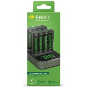GP Dock Snellader + GP 2600 ReCyko Oplaadbare AA / HR06 Ni-Mh Batterij (8 Stuks)