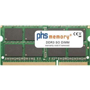 PHS-memory 4GB RAM Speicher DDR3 SO DIMM 1333MHz PC3-10600S 204 Pin DIMM 1,5 Volt, RAM Modelspecifiek