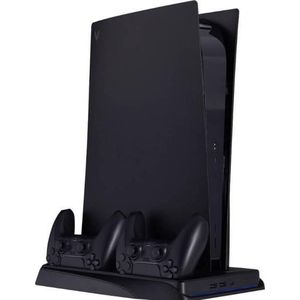SteelDigi Stacja multifunkcyjna AZURE CROW do konsoli PS5 i padów DualSense czarna (PS5), Accessoires voor spelcomputers, Zwart