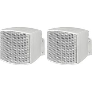 Monacor ELA wandluidspreker, wandluidspreker (1 paar), Ingebouwde luidsprekers, Zwart