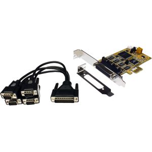 Exsys GmbH PCIe 4S seriële RS-232/422/485, LP, SystemBase, Controlekaart