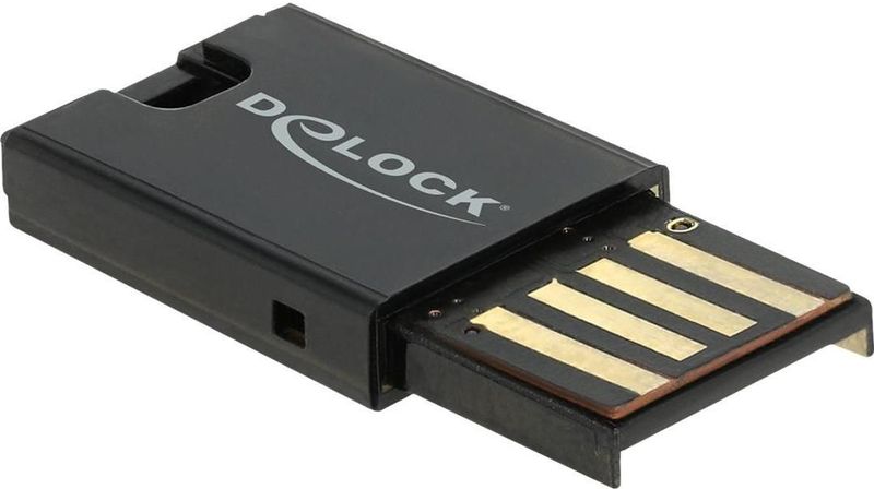 Delock - USB 2.0 Kaartlezer - Micro SD - Zwart - Realtek RTS5153