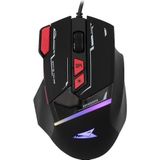 Baracuda Gamingmuis MANTA, 8D, 12800 dpi,Zwart (BGM-041) (Bedraad), Muis, Zwart