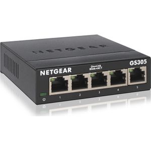 Netgear GS305-300PES (5 ports), Netwerkschakelaar, Grijs