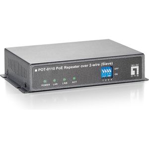 LevelOne POT-0110 netwerkextender Netwerkrepeater Zwart