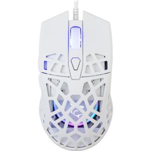 White Shark Computer mouse GM-5018 Caradoc RGB/7200 dpi White (Bedraad), Muis, Wit