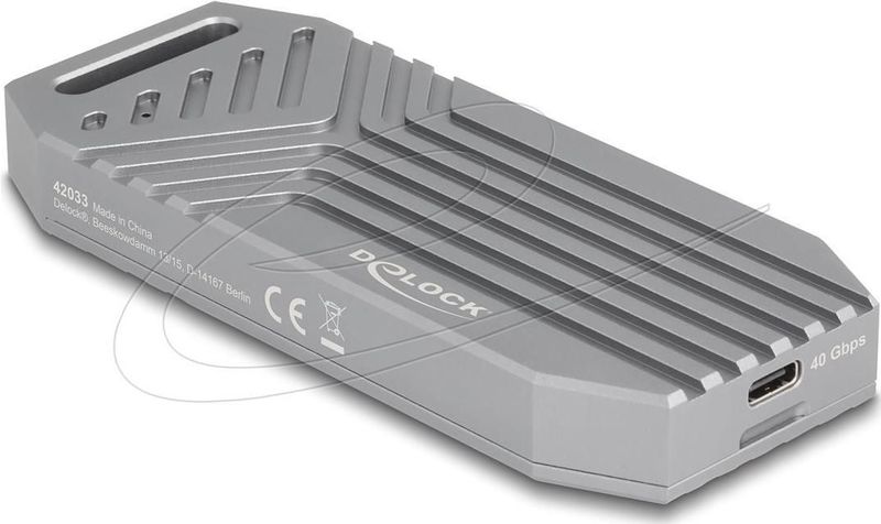 Delock - M.2 PCIe NVMe SSD Behuizing - USB 40 Gbps - Metalen Koeling