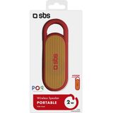 SBS - Draagbare Draadloze Luidspreker - Rood - Bluetooth - Batterijcapaciteit 300 mAh