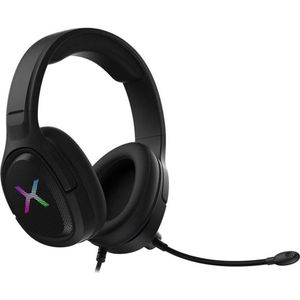 Krux Słuchawki Popz RGB Czarne (KRX0091) (Bedraad), Gaming headset, Zwart