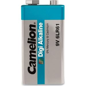 Camelion Batterij Digi Alkaline 9V 6LR61 1 st - Batterij - 9V blok (1 Pcs., 9V, 700 mAh), Batterijen