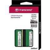 Transcend - DDR4-3200 - RAM - 2 x 16GB - U-DIMM - 288 pin