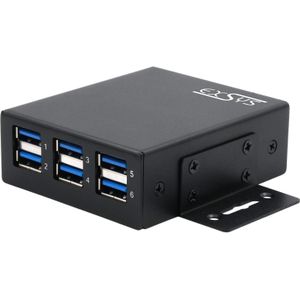 Exsys Industrial USB 3.2 Gen 1 Hub 6-Port (USB-B, 6 ports), Docking station + USB-hub