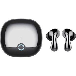 Wiwu Wireless charger - TWS Earphones T32 with ANC function - black (Actieve ruisonderdrukking, Draadloze), Koptelefoon, Zwart