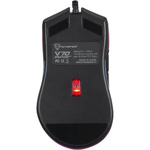 Motospeed - V70 Gaming-Muis - Zwart - RGB-Verlichting - 12000 DPI