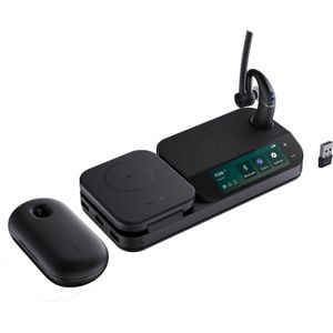 Yealink BH71-WORKSTATION-PRO Kabelloser In-Ear-Kopfhörer und Ohrhörer (Draadloze, USB-A), Kantoorheadset, Zwart