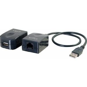 C2G USB 1.1 via Cat5 Superbooster™ Extension Dongle Kit (45.72 m, USB), Audiokabel