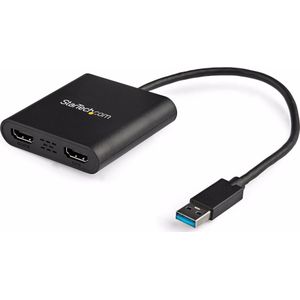 StarTech USB32HD2 (HDMI, 31.50 cm), Data + Video Adapter, Zwart
