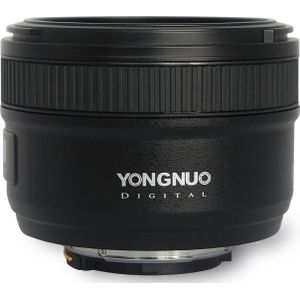 Yongnuo 35mm f/2 Nikon F (Nikon F, Volledig formaat), Objectief, Zwart