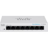 Cisco - CBS110-8T-D-EU - Switch - Zwart - Onbeheerd, 8 Gigabit Ethernetpoorten