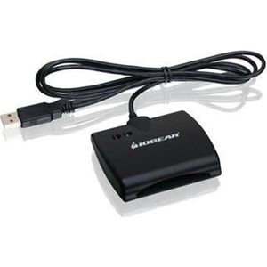 Iogear USB CAC-lezer - SmartCard-lezer - USB (USB 2.0), Geheugenkaartlezer, Zwart