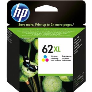 HP 62XL High Yield Tri-color Original Ink Cartridge inktcartridge 1 stuk(s) Origineel Hoog (XL) rendement Cyaan, Magenta, Geel