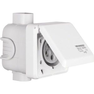 Berker, Stopcontacten, BER 568201 CEE wandcontactdoos 5-polig Up 32 A met klapdeksel Ver