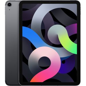 Apple iPad Air 2020 (4e generatie) (4G, 10.90"", 64 GB, Siderisch grijs), Tablet, Zwart
