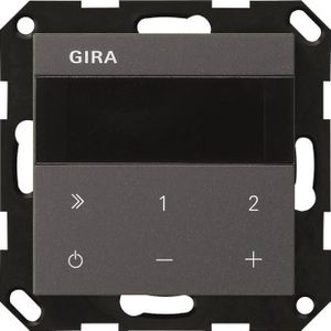 Gira 232028 Inbouwradio IP-systeem 55 Antra (Internet radio, Bluetooth, WiFi), Radio, Grijs