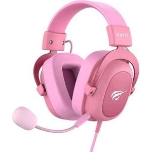 Havit H2002D gaming hoofdtelefoon (roze), Gaming headset, Roze