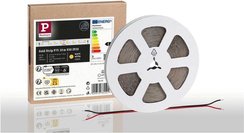 Pro Strip Gold - 24 V - Wandlamp - 10 m - Lichtkleur 3000 K - IP20