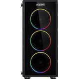 Antares - PC Behuizing - Lichtgrijs - Gehard Glas - RGB Verlichting