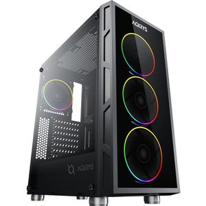 Antares - PC Behuizing - Lichtgrijs - Gehard Glas - RGB Verlichting
