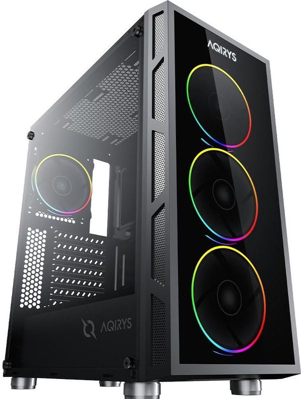 Antares - PC Behuizing - Lichtgrijs - Gehard Glas - RGB Verlichting