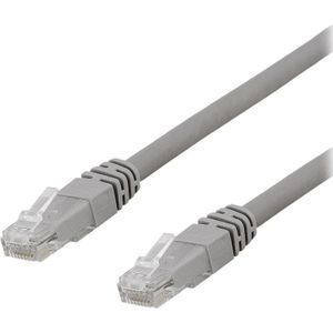 Deltaco patchkabel - 25 m - grijs (U/UTP, CAT6a, 25 m), Netwerkkabel