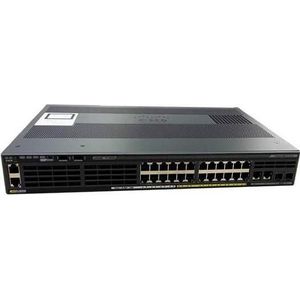 Cisco 2960X-24TS-LL: 24-poorts LAN Lite SW (24 ports), Netwerkschakelaar, Zwart