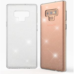 Nalia Glitter hoesje voor mobiele telefoon (Galaxy Note 9), Smartphonehoes, Transparant