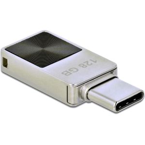 Delock Mini USB 3.2 Gen 1 USB-C™ geheugenstick 128 GB (128 GB, USB C), USB-stick, Zilver