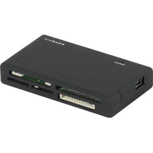 Vivanco USB Multi Card Reader (USB 2.0), Geheugenkaartlezer, Zwart