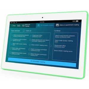 Allnet Vergaderruimte RGB LED tablet 13 inch RK3399 wit Android 10 en NFC/RFID (13", 16 GB, Wit), Tablet, Wit