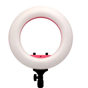 Caruba Vlogger 12 inch ronde LED, set met tas Roze (MENZ), Constant licht