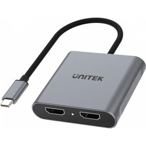 Unitek - USB Typ-C naar HDMI Adapter - Grijs - 6.30 cm