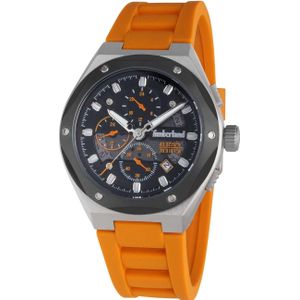 Timberland, Horloge, TDWGQ2231202 Abbotville herenhorloge 45mm 5ATM, Grijs, Oranje, (45 mm)