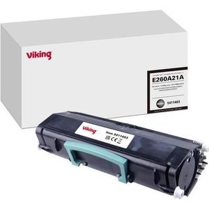 Viking - Tonercartridge - Zwart - Compatibel met Lexmark E260A21E - 3500 pagina's