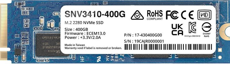 Synology - SNV3410 - M.2 2280 NVMe SSD - 400GB - Enterprise