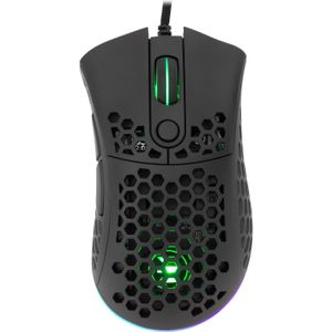 White Shark ESL-M6 Shuriken (Bedraad), Muis, Zwart