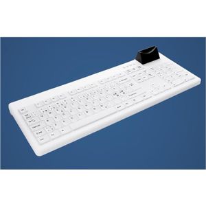 Active Key Hygiëne Smart Card Desktop Toetsenbord Verzegeld USB Zwart/Wit (NL, Bedraad), Toetsenbord, Zwart, Wit