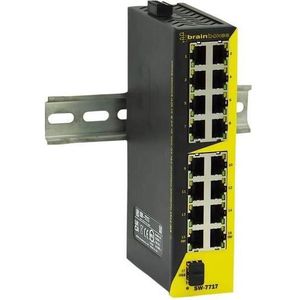 Brainboxes Ethernet-switch, RJ45-poorten 16, 1Gbps, onbeheerd (16 ports), Netwerkschakelaar